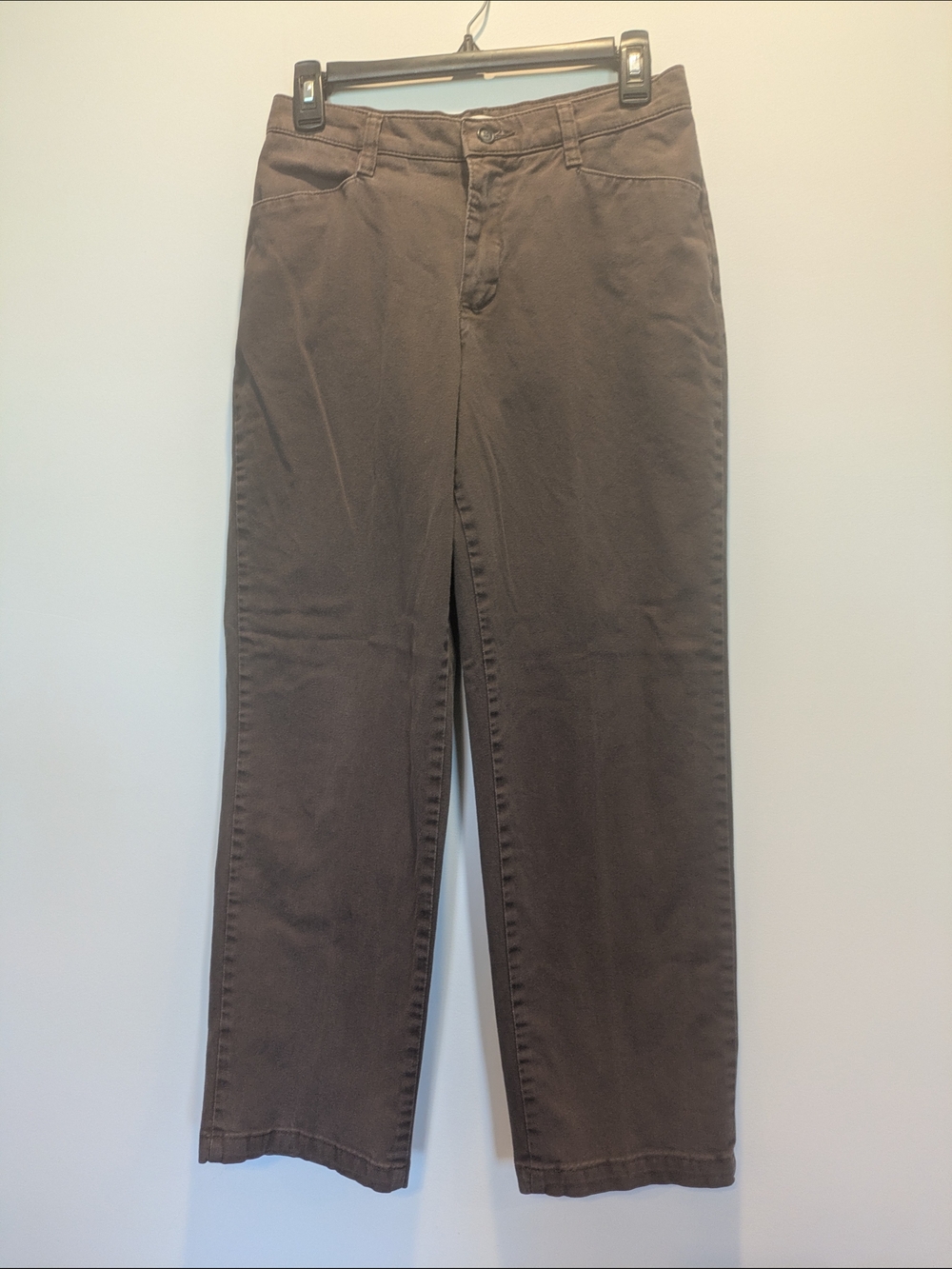 Lee Women's Brown Straight Leg Trousers Size 6P
